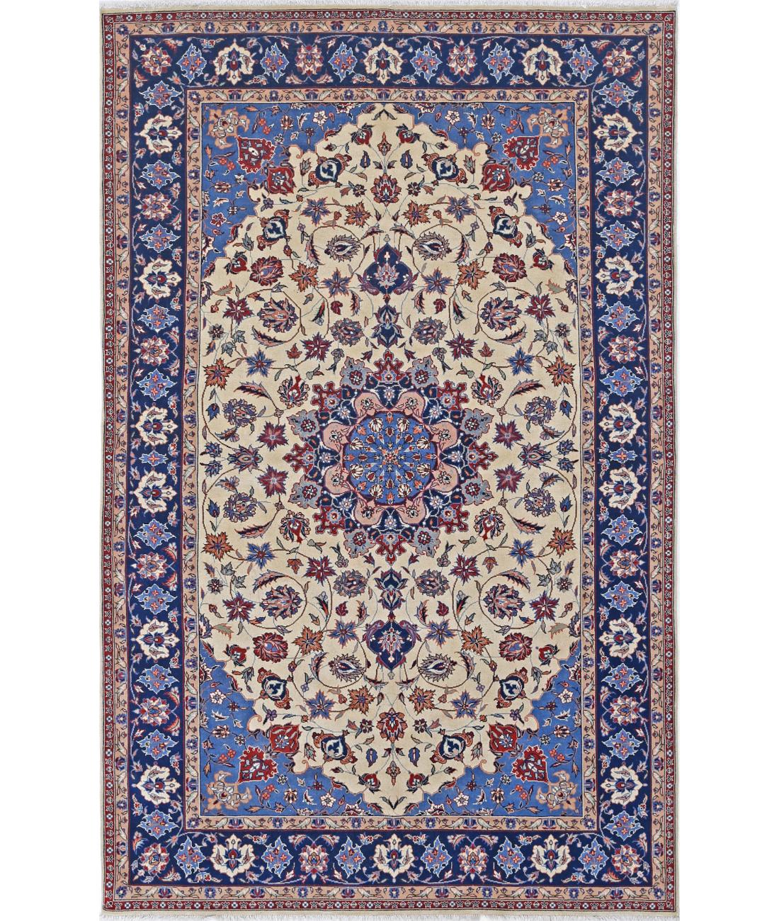 Heritage 4' 11" X 7' 10" Hand-Knotted Wool Rug 4' 11" X 7' 10" (150 X 239) / Ivory / Blue