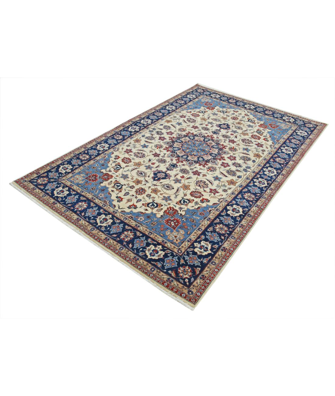 Heritage 4' 11" X 7' 10" Hand-Knotted Wool Rug 4' 11" X 7' 10" (150 X 239) / Ivory / Blue