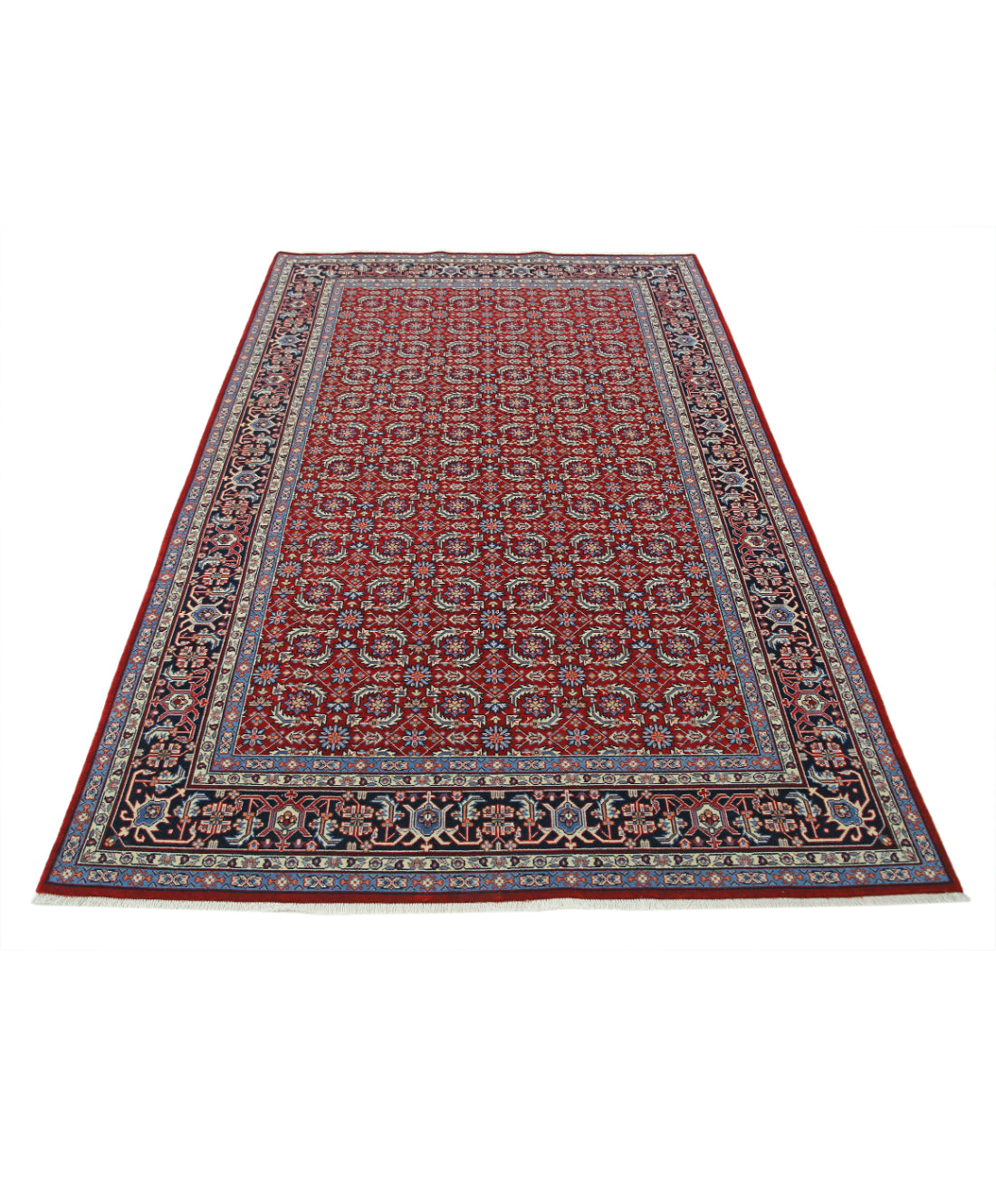 Heritage 4' 11" X 7' 11" Hand-Knotted Wool Rug 4' 11" X 7' 11" (150 X 241) / Red / Blue