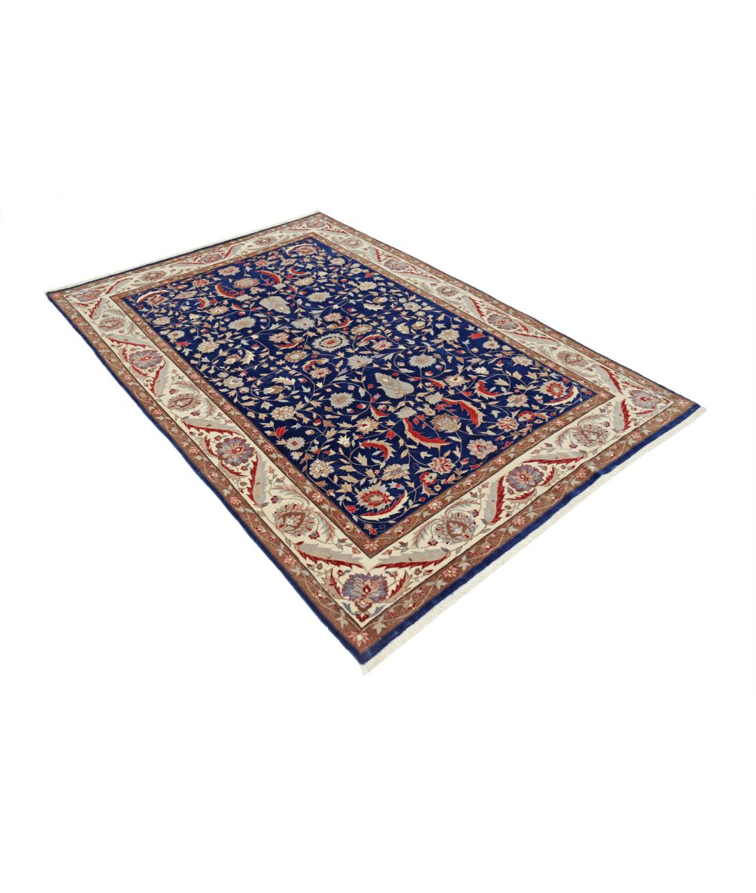 Heritage 5' 0" X 7' 5" Hand-Knotted Wool Rug 5' 0" X 7' 5" (152 X 226) / Blue / Ivory