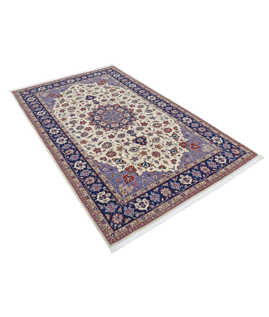 Heritage 4' 11" X 8' 0" Hand-Knotted Wool Rug 4' 11" X 8' 0" (150 X 244) / Ivory / Blue
