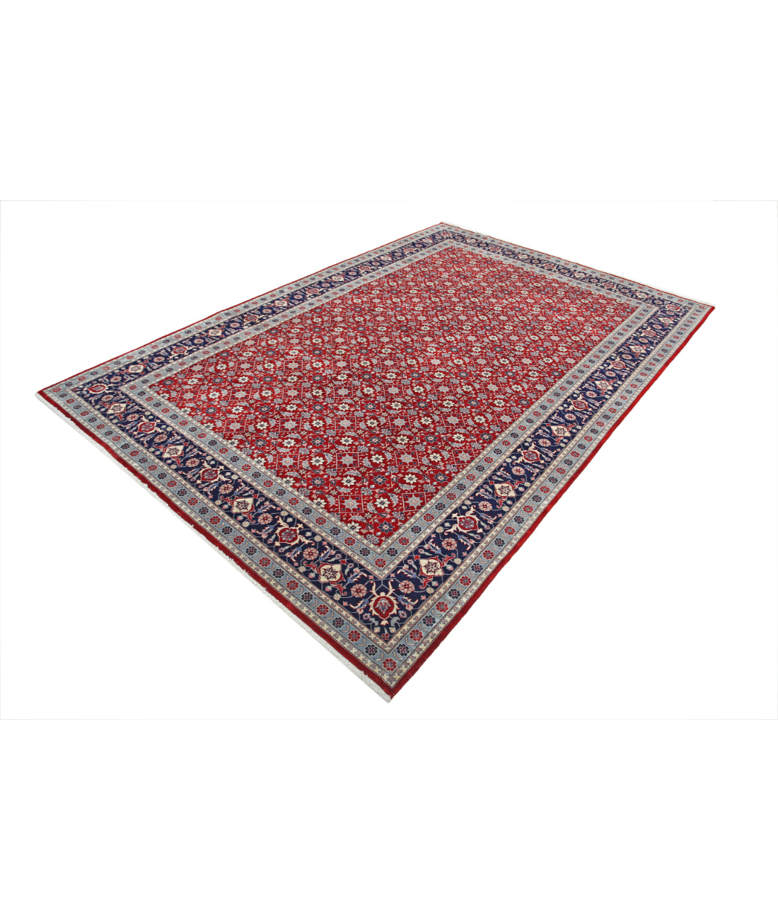Heritage 6' 7" X 9' 10" Hand-Knotted Wool Rug 6' 7" X 9' 10" (201 X 300) / Red / Blue