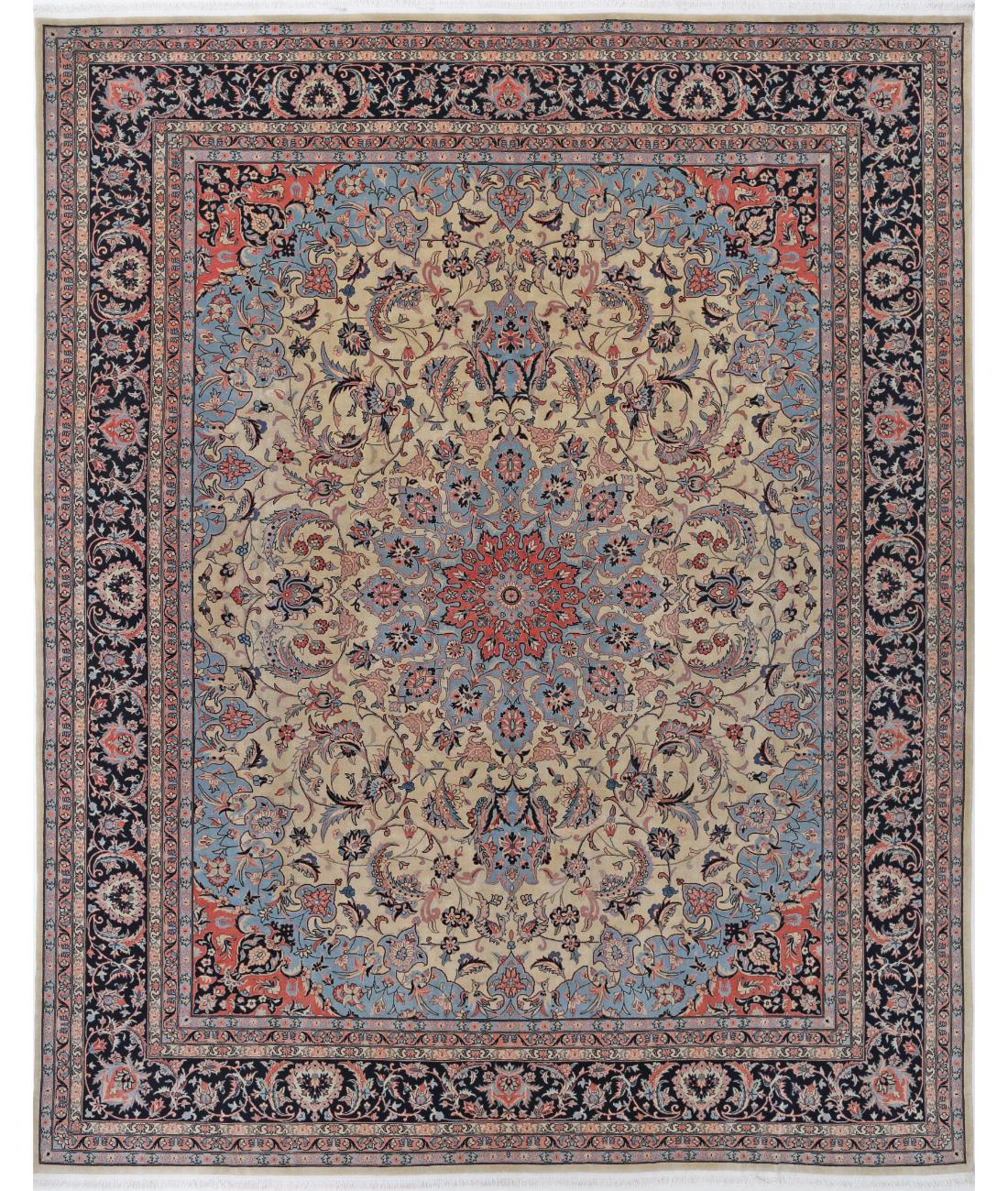 Heritage 11' 11" X 14' 10" Hand-Knotted Wool Rug 11' 11" X 14' 10" (363 X 452) / Ivory / Blue