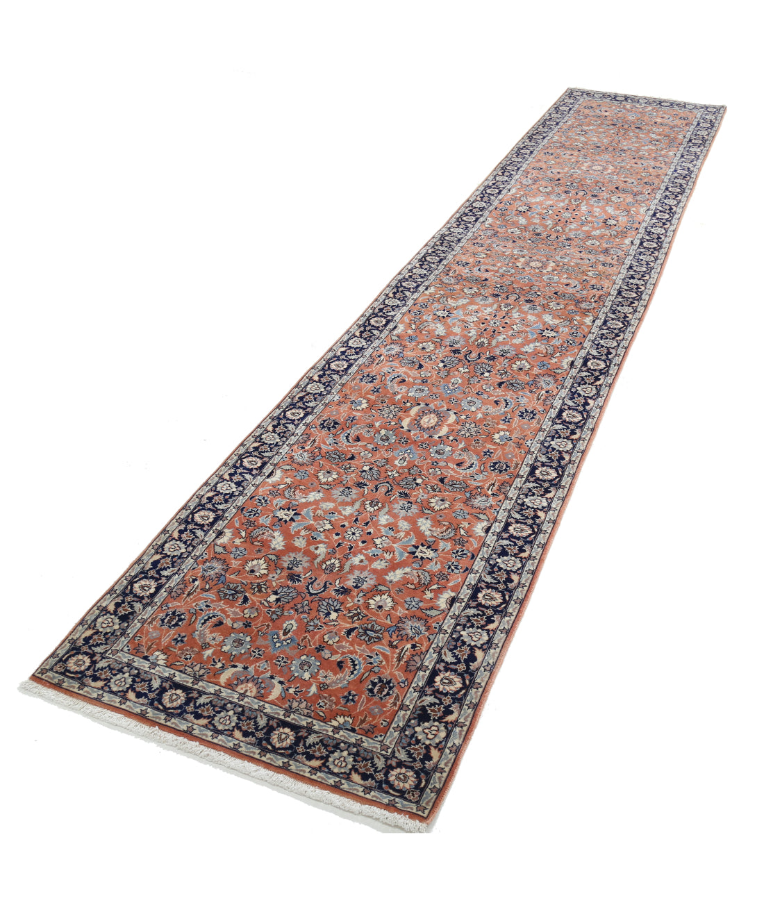 Heritage 2' 9" X 13' 3" Hand-Knotted Wool Rug 2' 9" X 13' 3" (84 X 404) / Rust / Blue