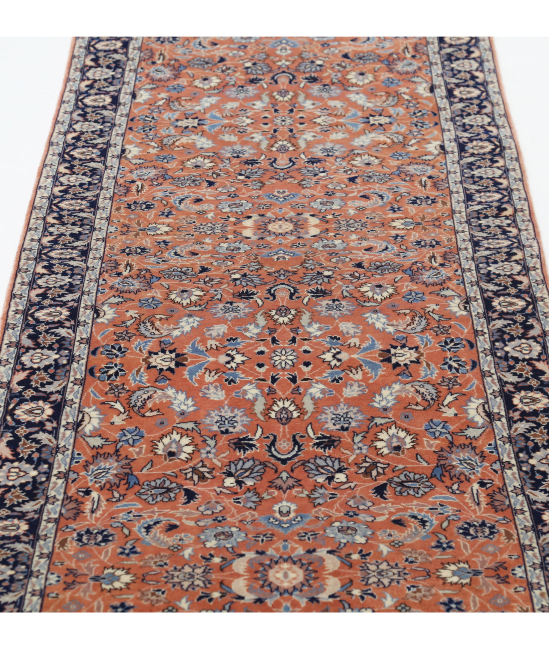 Heritage 2' 9" X 13' 3" Hand-Knotted Wool Rug 2' 9" X 13' 3" (84 X 404) / Rust / Blue