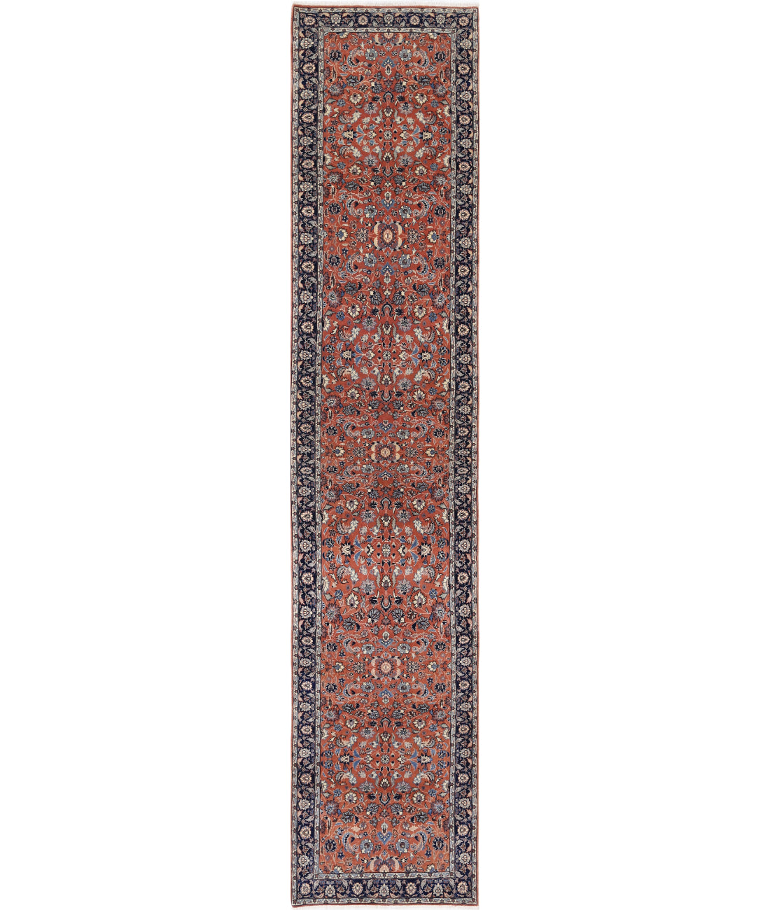 Heritage 2' 9" X 13' 3" Hand-Knotted Wool Rug 2' 9" X 13' 3" (84 X 404) / Rust / Blue