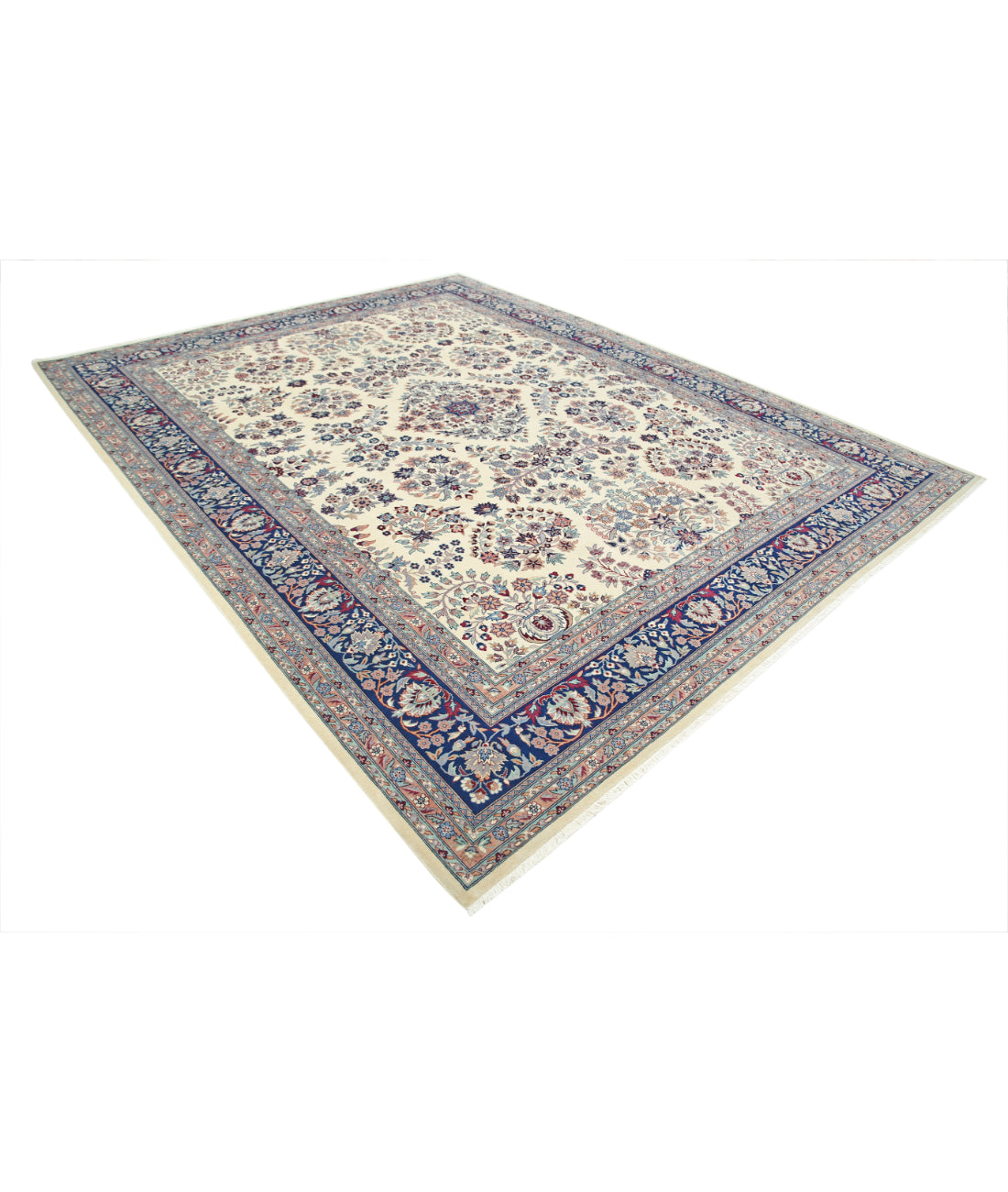 Heritage 9' 2" X 11' 7" Hand-Knotted Wool Rug 9' 2" X 11' 7" (279 X 353) / Ivory / Blue
