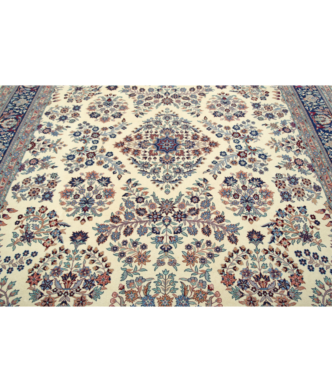Heritage 9' 2" X 11' 7" Hand-Knotted Wool Rug 9' 2" X 11' 7" (279 X 353) / Ivory / Blue