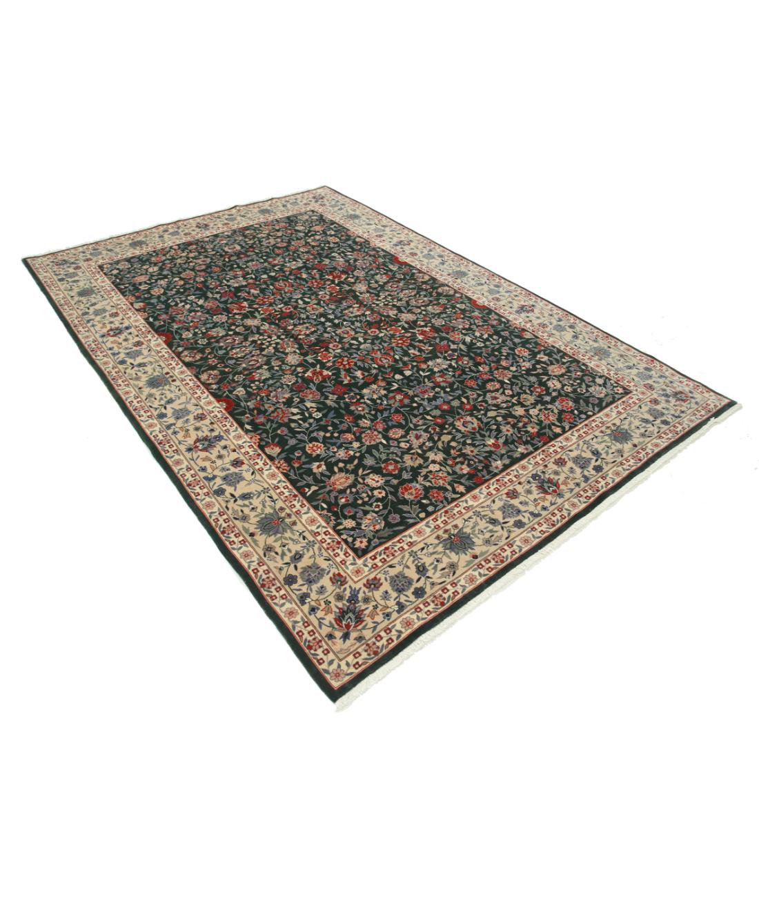 Heritage 6' 2" X 9' 0" Hand-Knotted Wool Rug 6' 2" X 9' 0" (188 X 274) / Green / Ivory