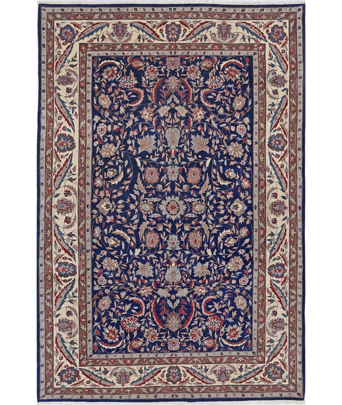 Heritage 6' 0" X 8' 11" Hand-Knotted Wool Rug 6' 0" X 8' 11" (183 X 272) / Blue / Ivory