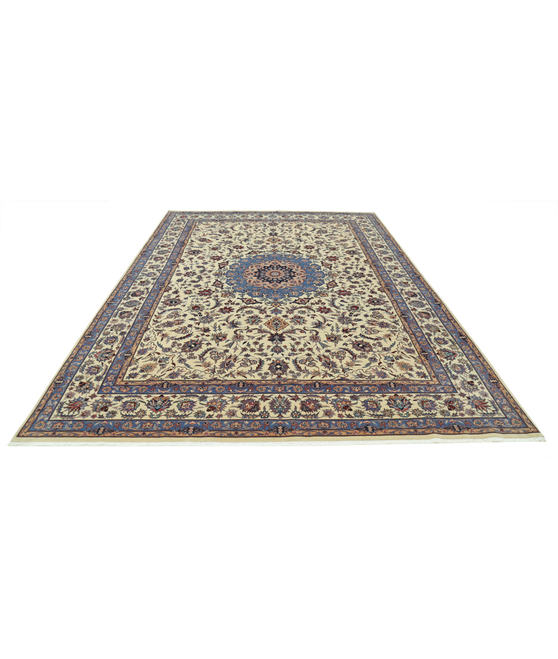 Heritage 8' 2" X 11' 5" Hand-Knotted Wool Rug 8' 2" X 11' 5" (249 X 348) / Ivory / Blue