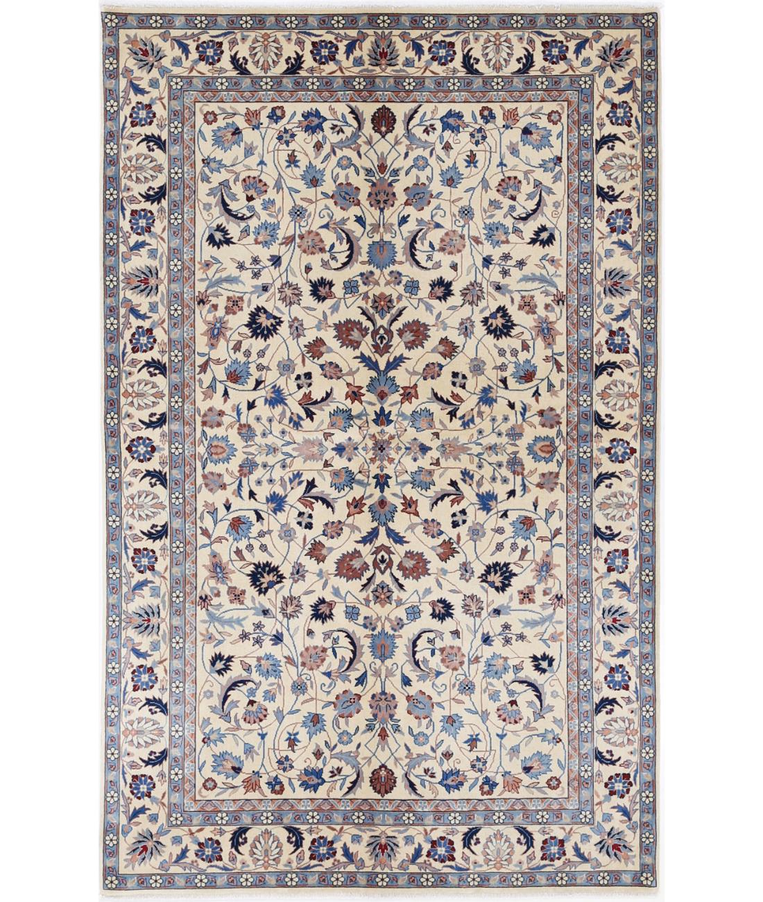 Heritage 5' 0" X 8' 0" Hand-Knotted Wool Rug 5' 0" X 8' 0" (152 X 244) / Ivory / Blue