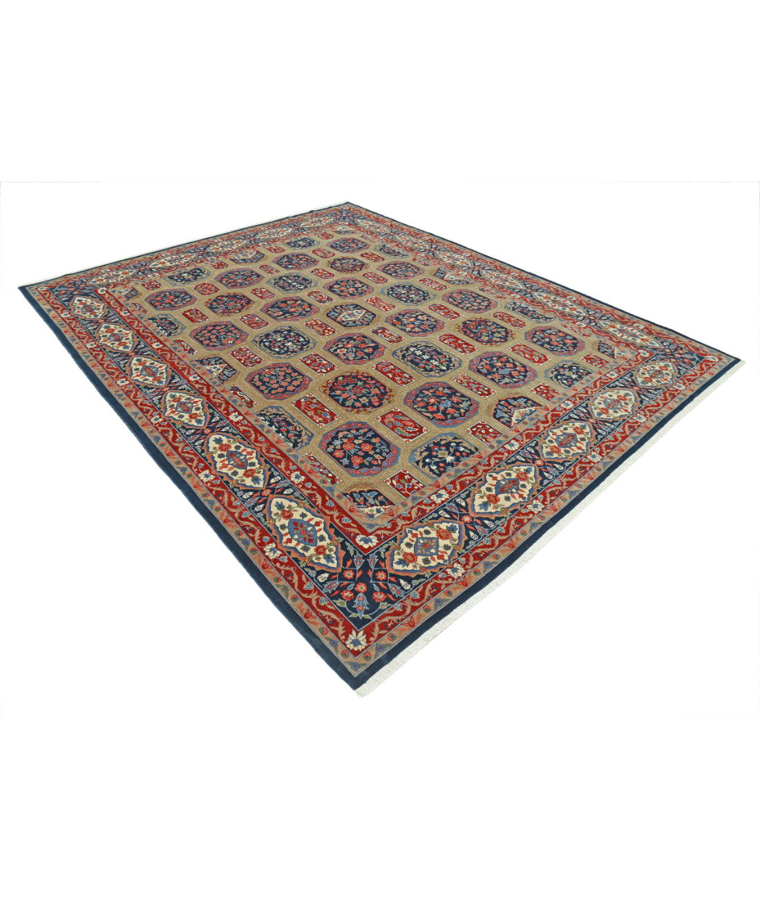 Heritage 7' 11" X 9' 9" Hand-Knotted Wool Rug 7' 11" X 9' 9" (241 X 297) / Beige / Blue