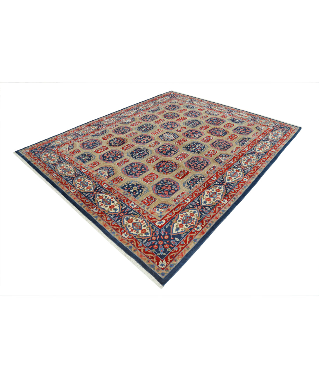 Heritage 7' 11" X 9' 9" Hand-Knotted Wool Rug 7' 11" X 9' 9" (241 X 297) / Beige / Blue