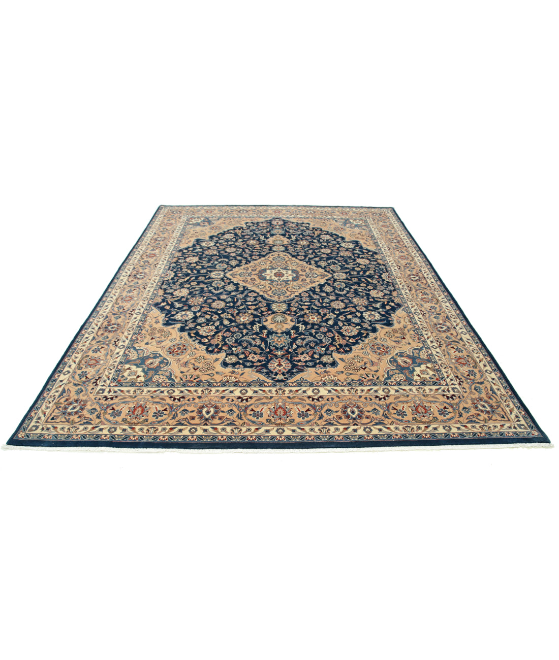 Heritage 8' 0" X 10' 2" Hand-Knotted Wool Rug 8' 0" X 10' 2" (244 X 310) / Blue / Pink