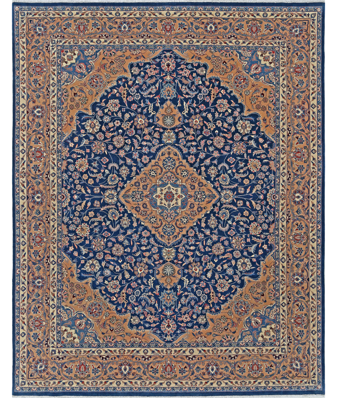 Heritage 8' 0" X 10' 2" Hand-Knotted Wool Rug 8' 0" X 10' 2" (244 X 310) / Blue / Pink