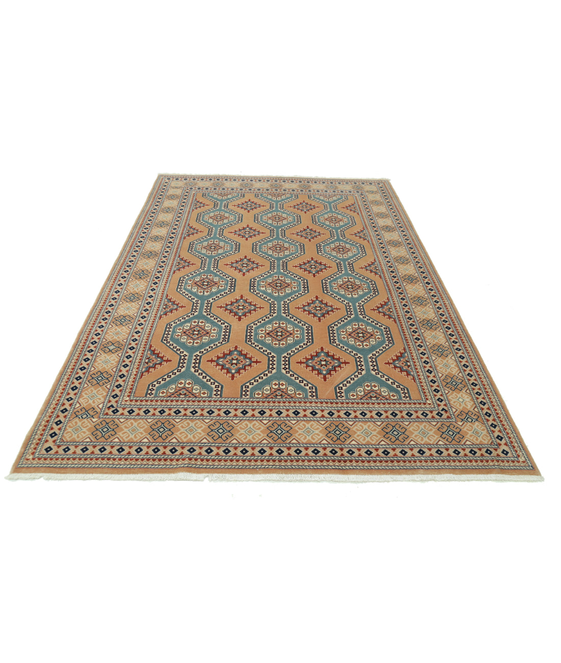 Heritage 6' 0" X 8' 11" Hand-Knotted Wool Rug 6' 0" X 8' 11" (183 X 272) / Taupe / Green
