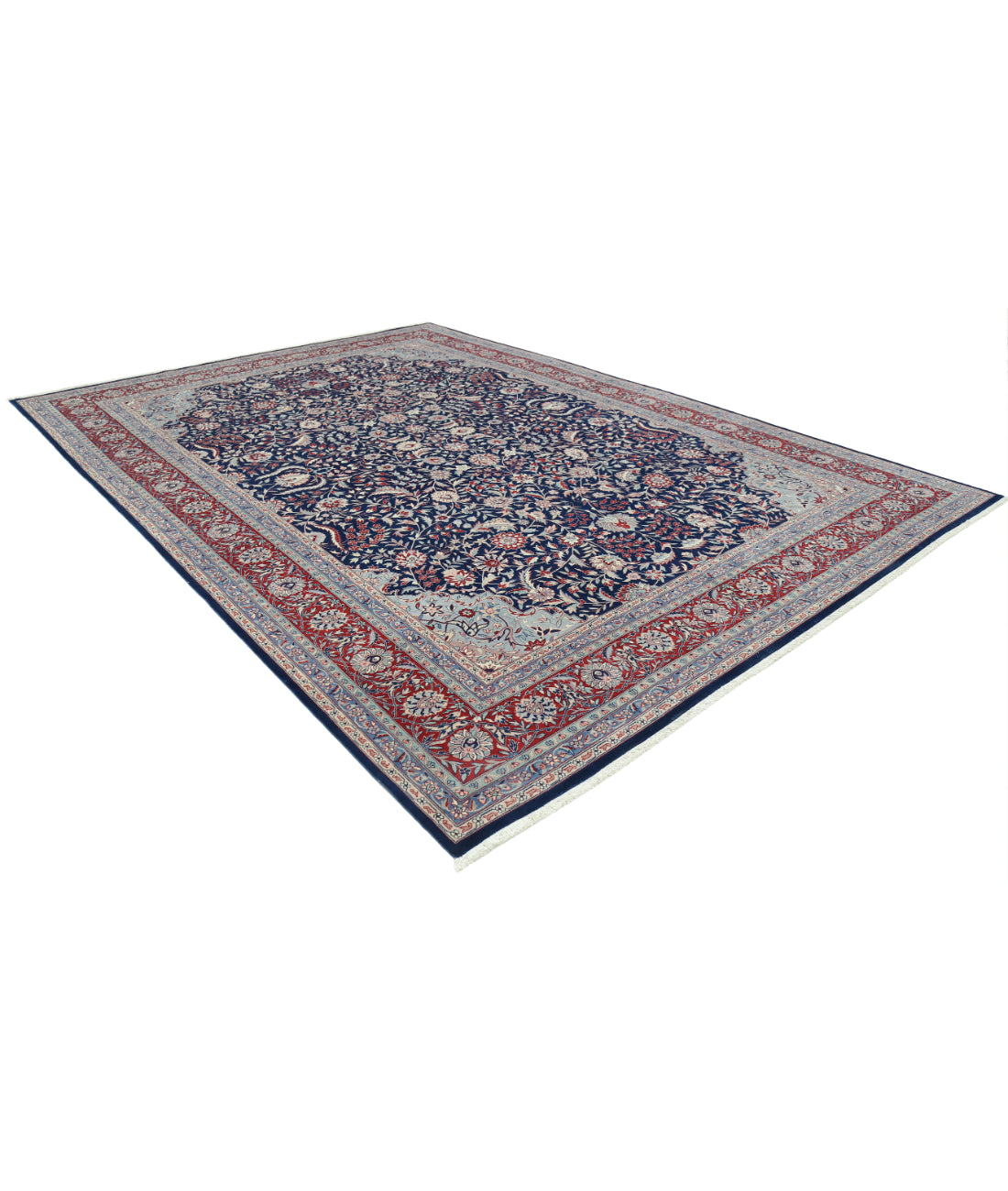 Heritage 9' 9" X 13' 10" Hand-Knotted Wool Rug 9' 9" X 13' 10" (297 X 422) / Blue / Red