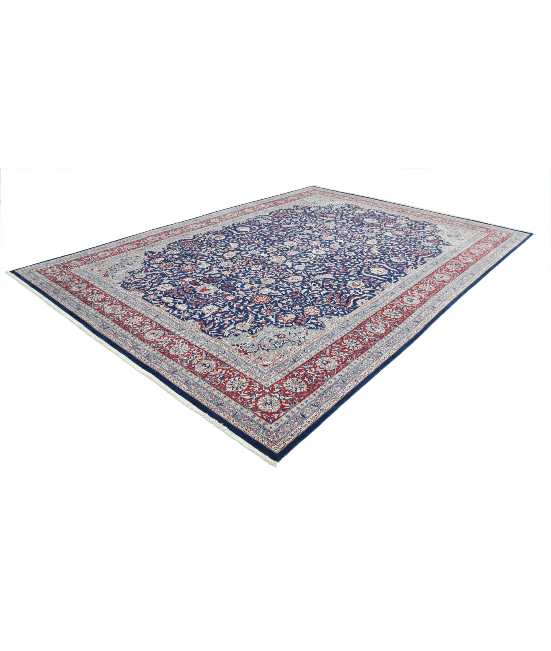 Heritage 9' 9" X 13' 10" Hand-Knotted Wool Rug 9' 9" X 13' 10" (297 X 422) / Blue / Red
