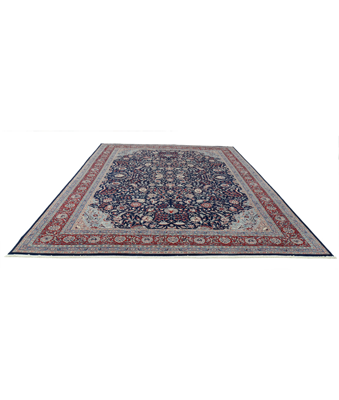 Heritage 9' 9" X 13' 10" Hand-Knotted Wool Rug 9' 9" X 13' 10" (297 X 422) / Blue / Red