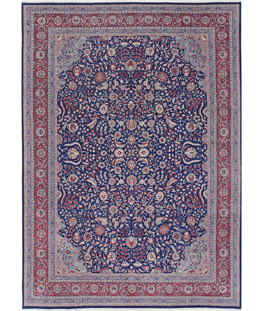 Heritage 9' 9" X 13' 10" Hand-Knotted Wool Rug 9' 9" X 13' 10" (297 X 422) / Blue / Red