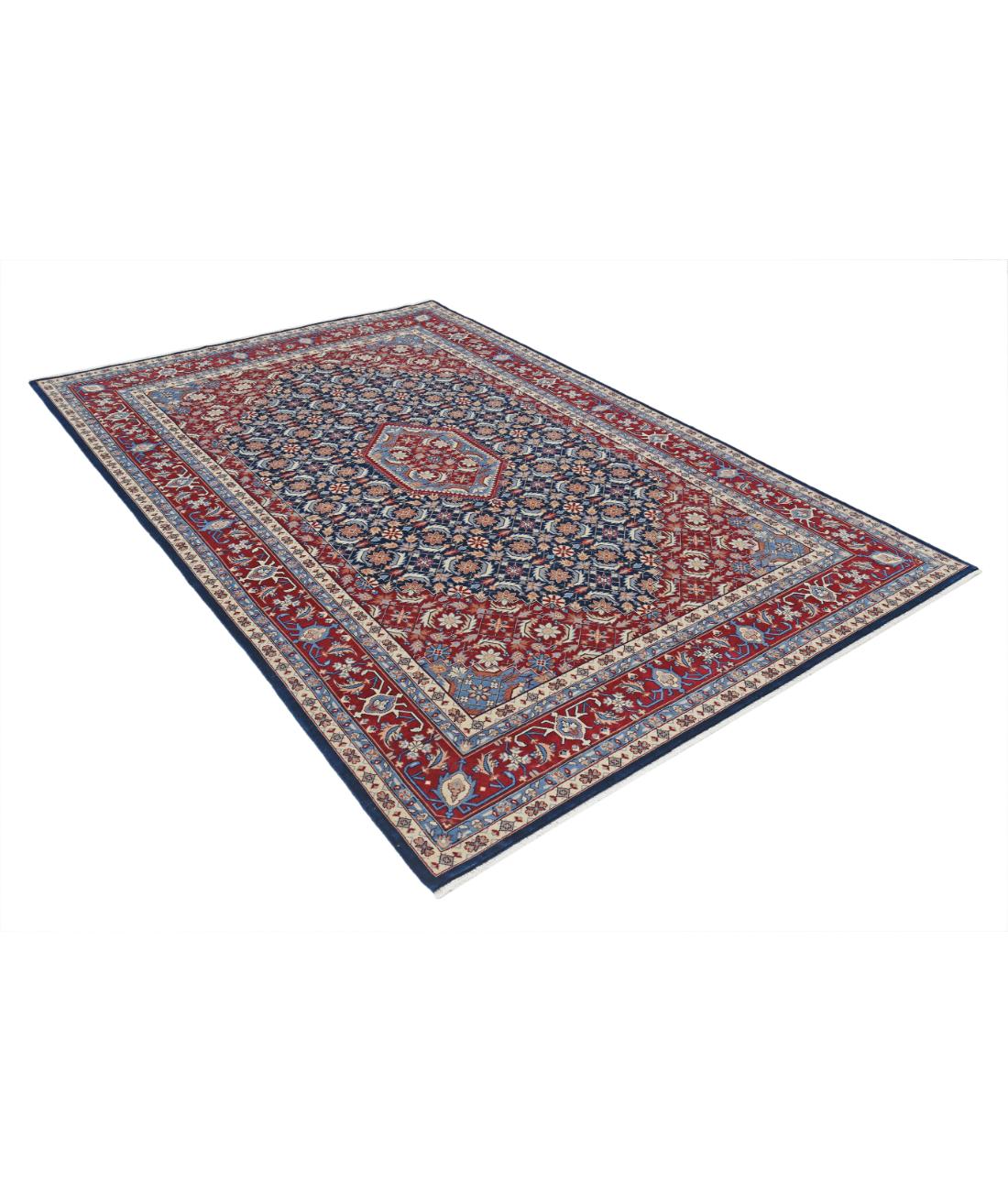 Heritage 6' 0" X 9' 2" Hand-Knotted Wool Rug 6' 0" X 9' 2" (183 X 279) / Blue / Red