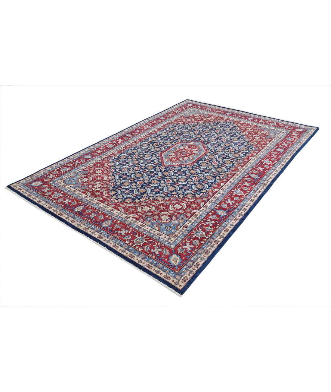 Heritage 6' 0" X 9' 2" Hand-Knotted Wool Rug 6' 0" X 9' 2" (183 X 279) / Blue / Red