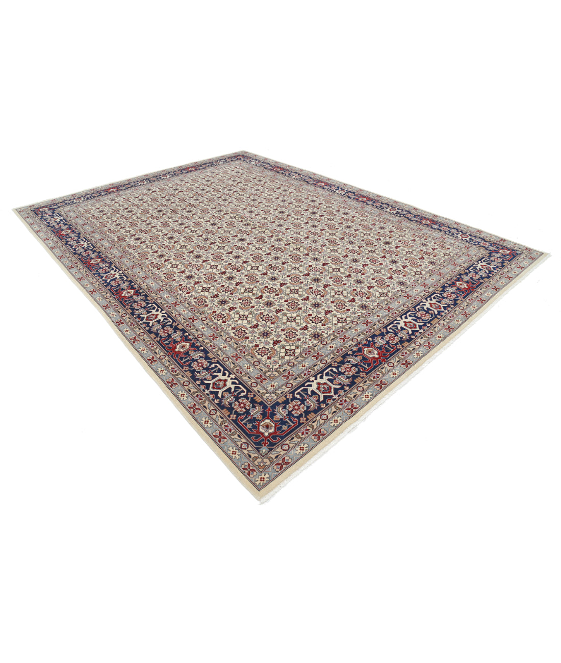 Heritage 9' 0" X 12' 0" Hand-Knotted Wool Rug 9' 0" X 12' 0" (274 X 366) / Ivory / Blue