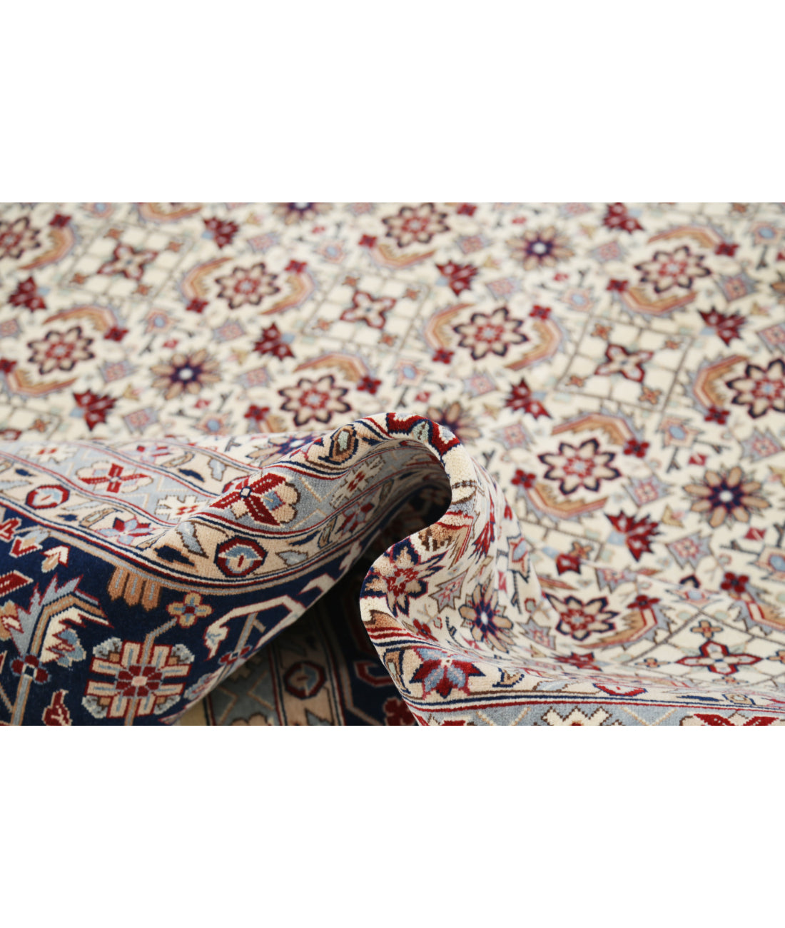 Heritage 9' 0" X 12' 0" Hand-Knotted Wool Rug 9' 0" X 12' 0" (274 X 366) / Ivory / Blue