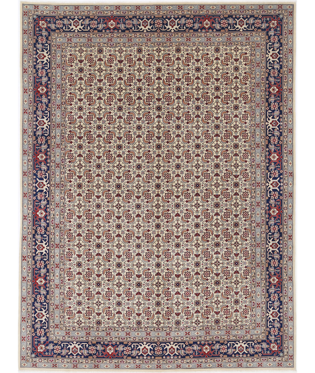 Heritage 9' 0" X 12' 0" Hand-Knotted Wool Rug 9' 0" X 12' 0" (274 X 366) / Ivory / Blue