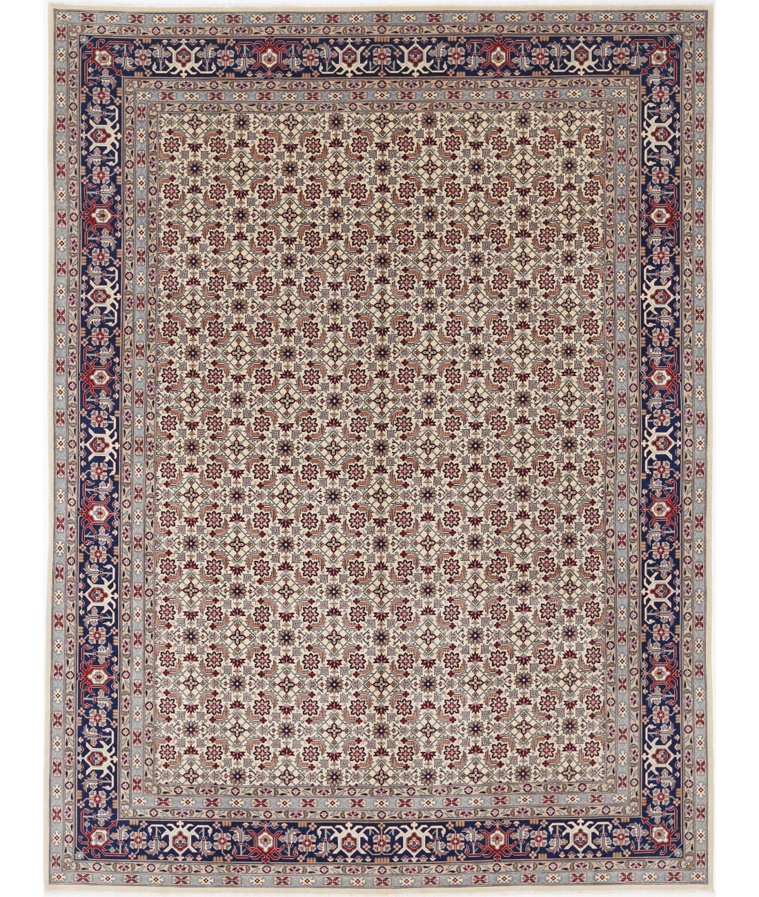 Heritage 9' 0" X 12' 0" Hand-Knotted Wool Rug 9' 0" X 12' 0" (274 X 366) / Ivory / Blue