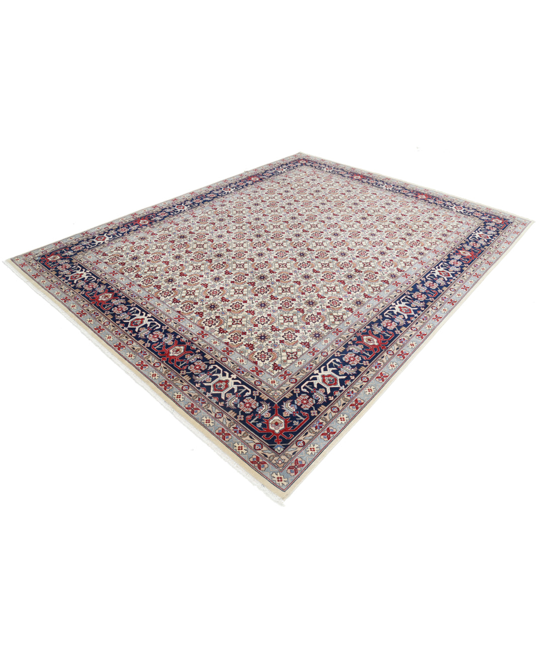 Heritage 8' 0" X 10' 1" Hand-Knotted Wool Rug 8' 0" X 10' 1" (244 X 307) / Ivory / Blue