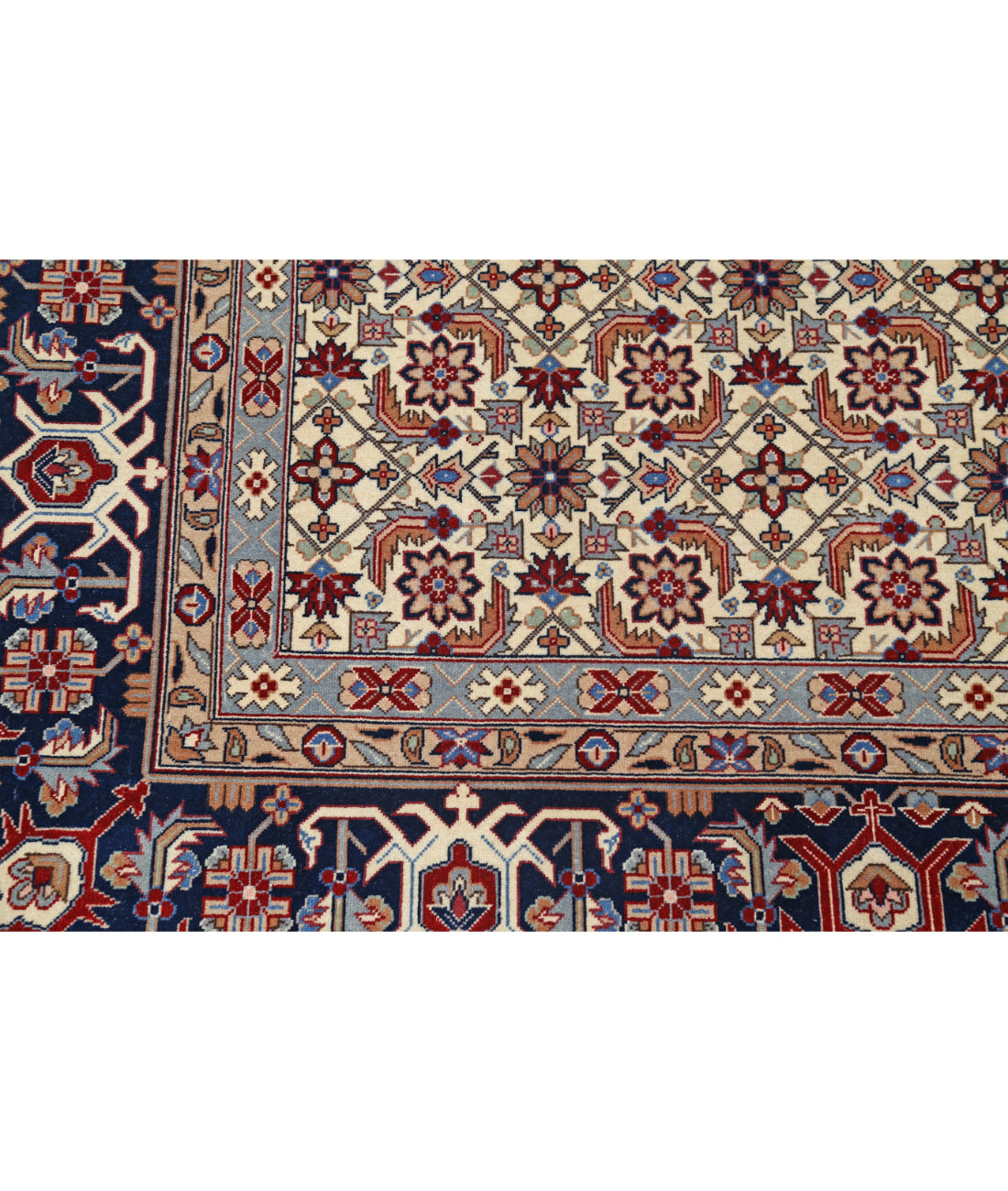 Heritage 8' 0" X 10' 1" Hand-Knotted Wool Rug 8' 0" X 10' 1" (244 X 307) / Ivory / Blue