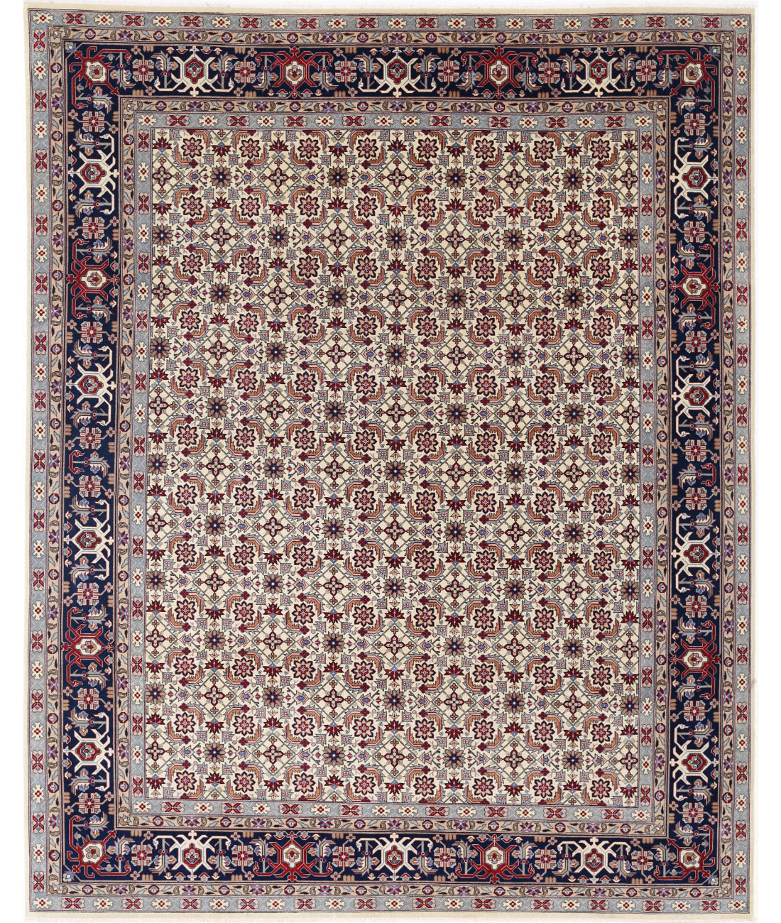 Heritage 8' 0" X 10' 1" Hand-Knotted Wool Rug 8' 0" X 10' 1" (244 X 307) / Ivory / Blue