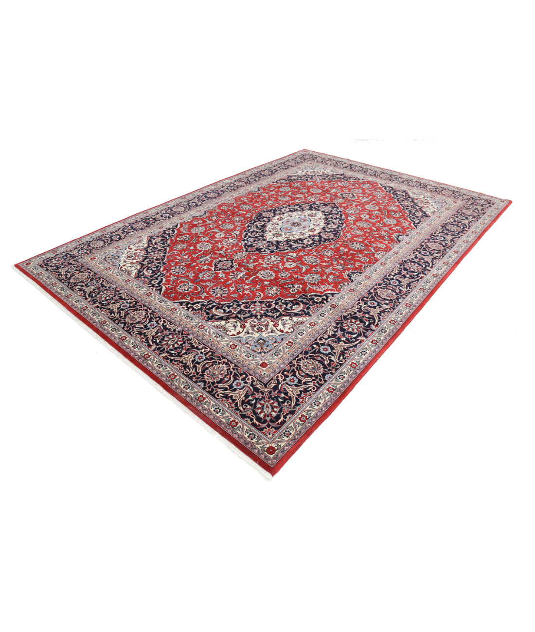 Heritage 7' 10" X 11' 3" Hand-Knotted Wool Rug 7' 10" X 11' 3" (239 X 343) / Red / Blue