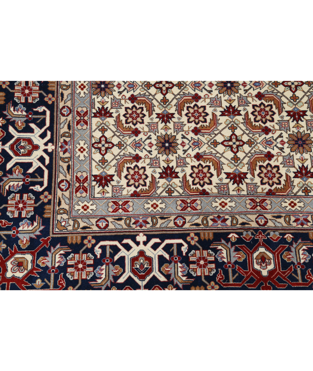 Heritage 8' 0" X 10' 0" Hand-Knotted Wool Rug 8' 0" X 10' 0" (244 X 305) / Ivory / Blue