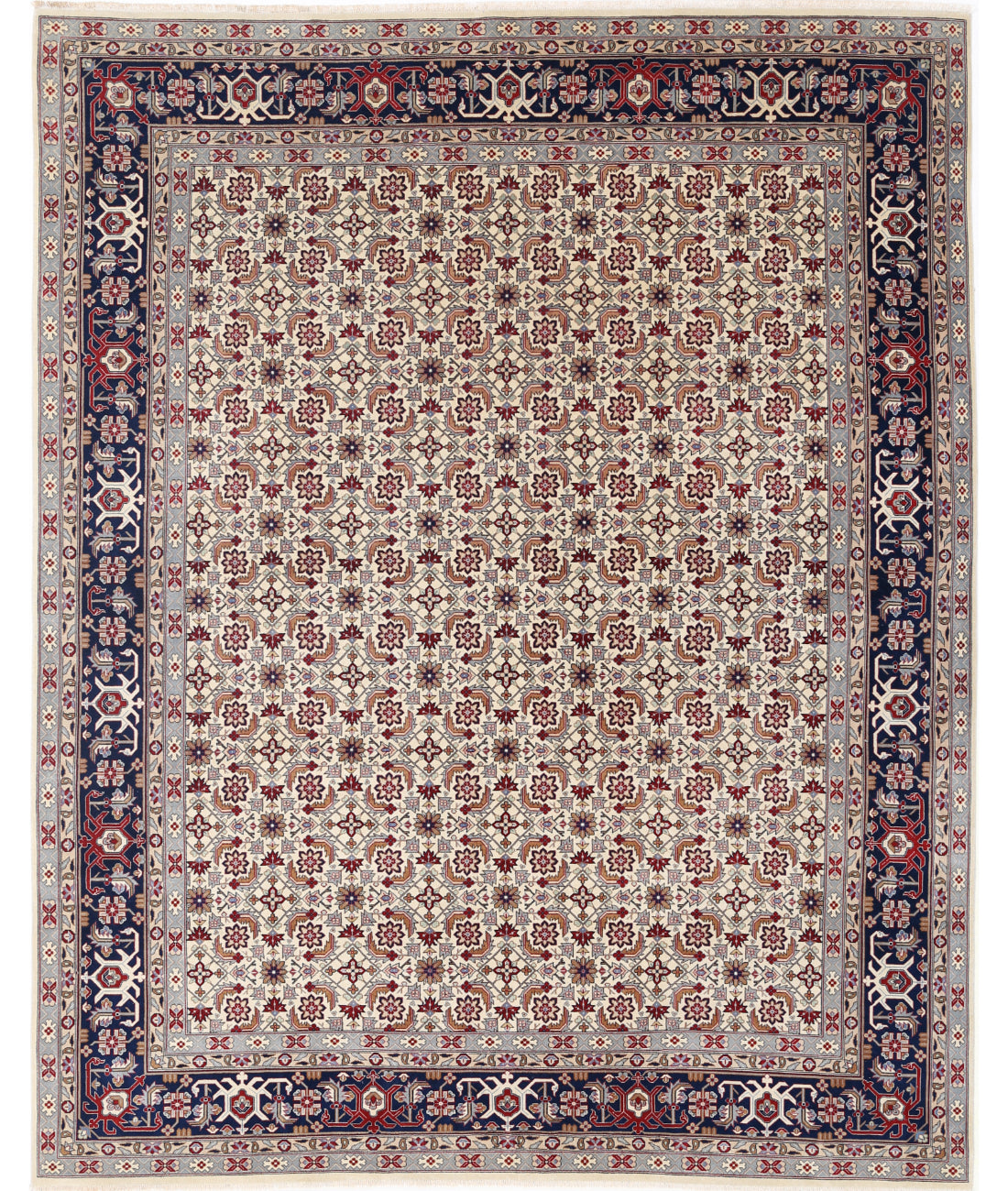 Heritage 8' 0" X 10' 0" Hand-Knotted Wool Rug 8' 0" X 10' 0" (244 X 305) / Ivory / Blue