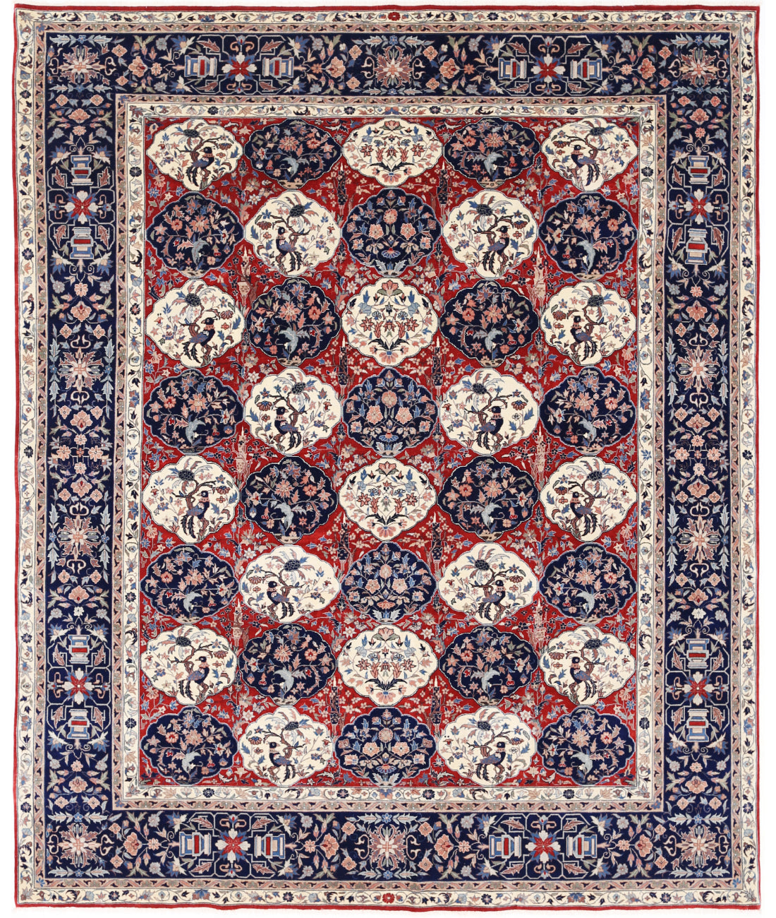 Heritage 7' 10" X 9' 9" Hand-Knotted Wool Rug 7' 10" X 9' 9" (239 X 297) / Red / Blue