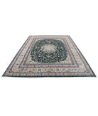 Heritage 8' 2" X 10' 1" Hand-Knotted Wool Rug 8' 2" X 10' 1" (249 X 307) / Green / Ivory