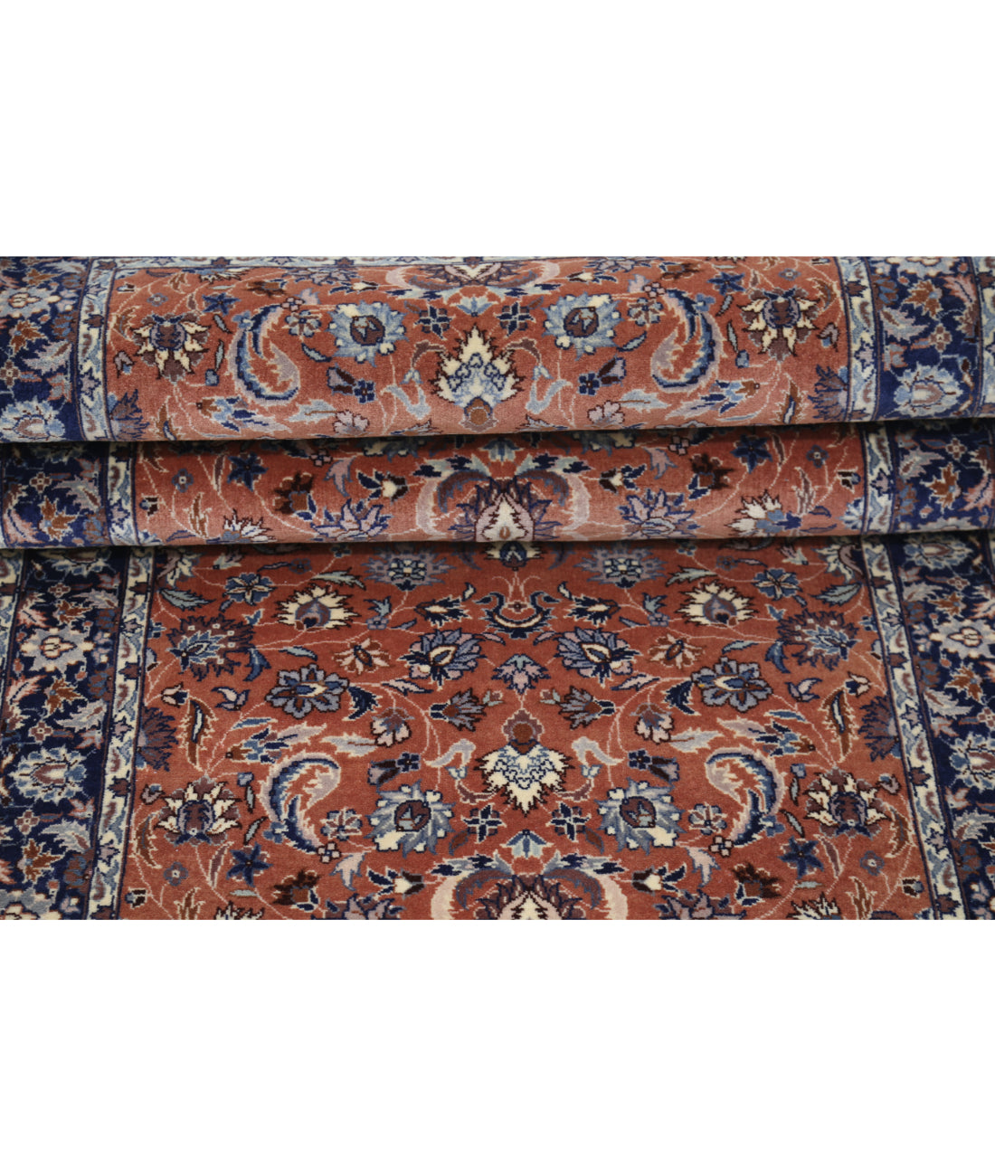 Heritage 2' 8" X 10' 0" Hand-Knotted Wool Rug 2' 8" X 10' 0" (81 X 305) / Brown / Blue