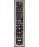 Heritage 2' 6" X 11' 10" Hand-Knotted Wool Rug 2' 6" X 11' 10" (76 X 361) / Black / Ivory
