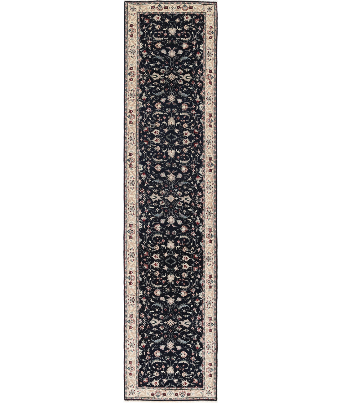 Heritage 2' 6" X 11' 10" Hand-Knotted Wool Rug 2' 6" X 11' 10" (76 X 361) / Black / Ivory
