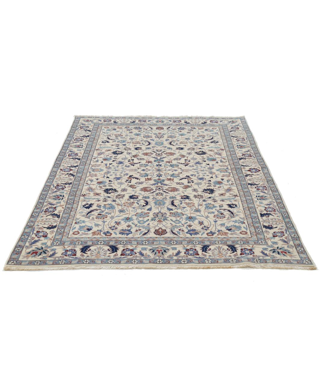 Heritage 4' 11" X 8' 0" Hand-Knotted Wool Rug 4' 11" X 8' 0" (150 X 244) / Ivory / Blue