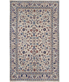 Heritage 4' 11" X 8' 0" Hand-Knotted Wool Rug 4' 11" X 8' 0" (150 X 244) / Ivory / Blue