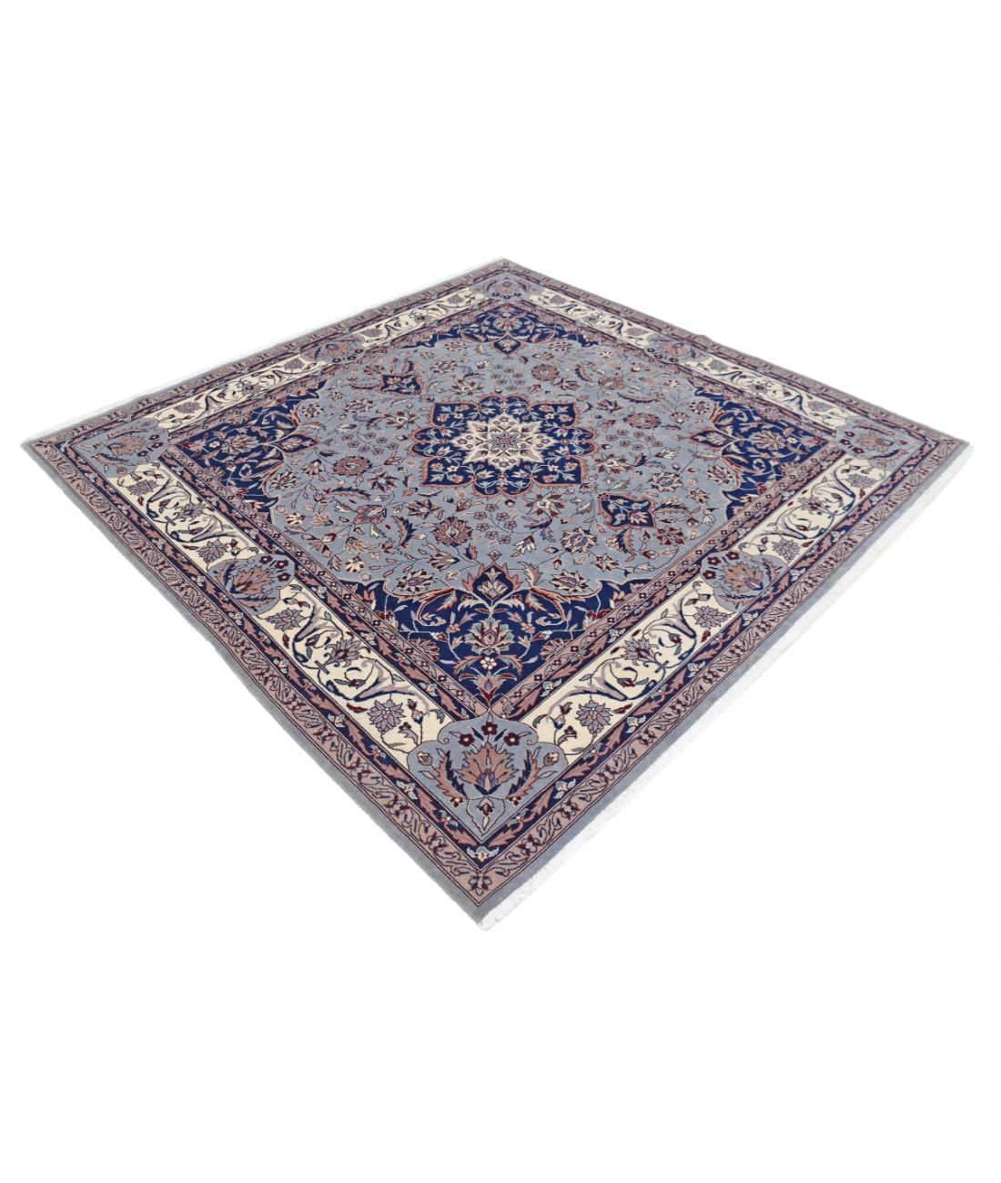 Heritage 6' 7" X 6' 10" Hand-Knotted Wool Rug 6' 7" X 6' 10" (201 X 208) / Blue / Ivory