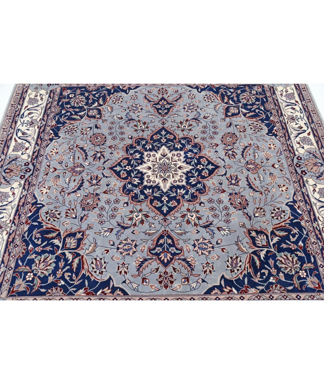 Heritage 6' 7" X 6' 10" Hand-Knotted Wool Rug 6' 7" X 6' 10" (201 X 208) / Blue / Ivory