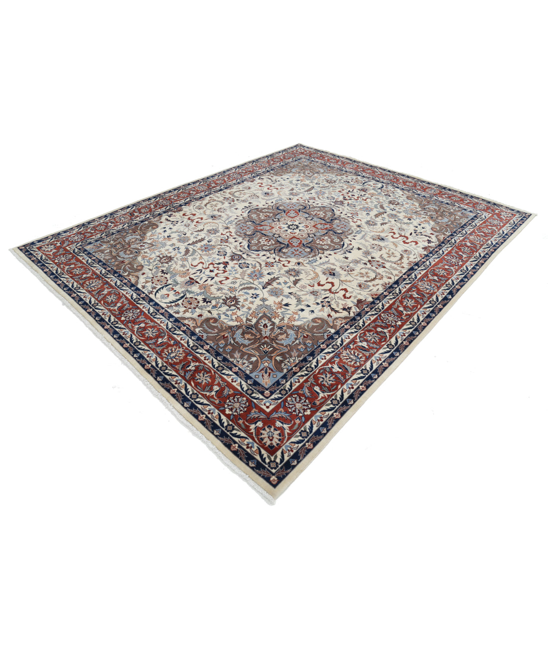 Heritage 7' 11" X 9' 10" Hand-Knotted Wool Rug 7' 11" X 9' 10" (241 X 300) / Ivory / Rust