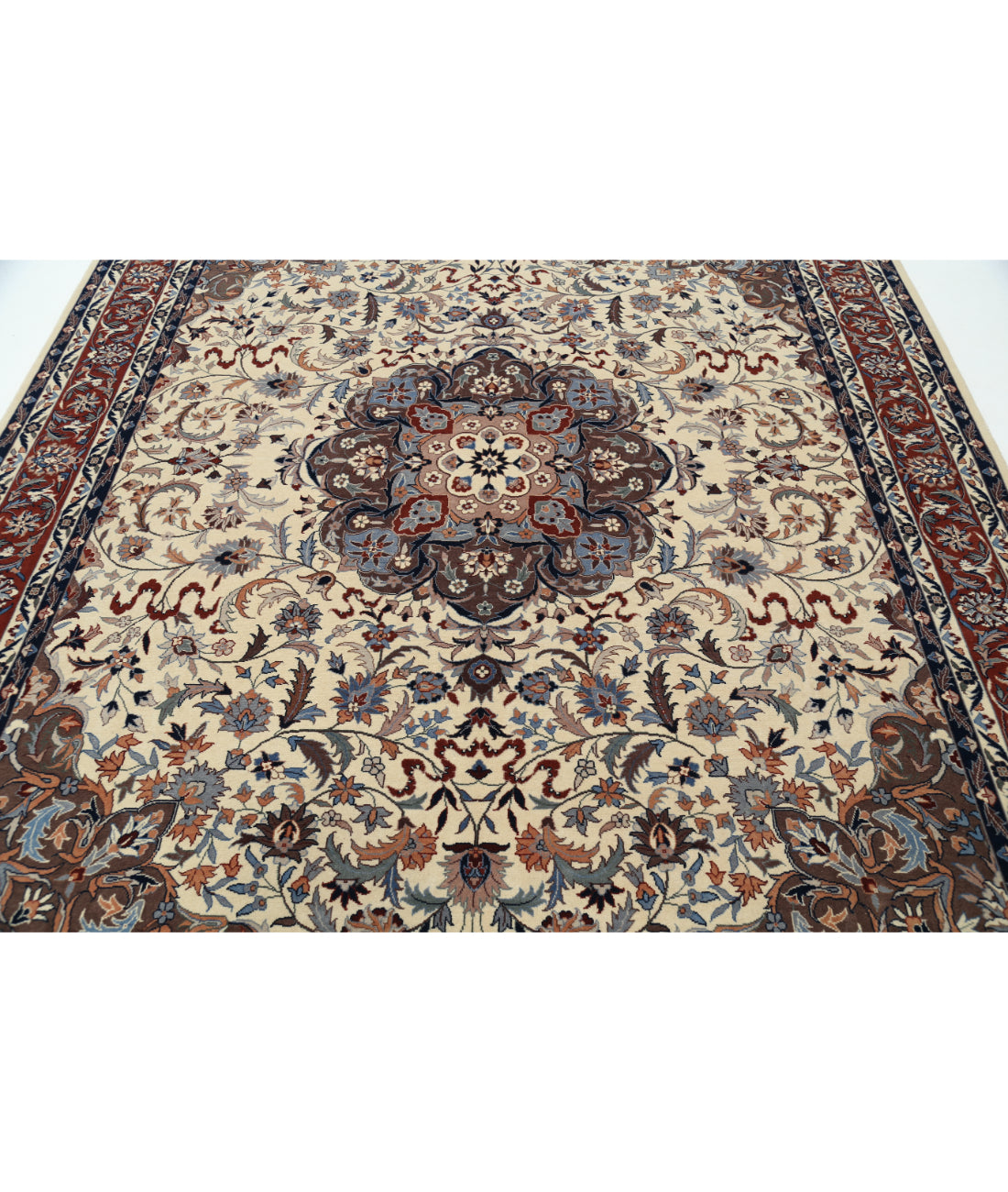 Heritage 7' 11" X 9' 10" Hand-Knotted Wool Rug 7' 11" X 9' 10" (241 X 300) / Ivory / Rust