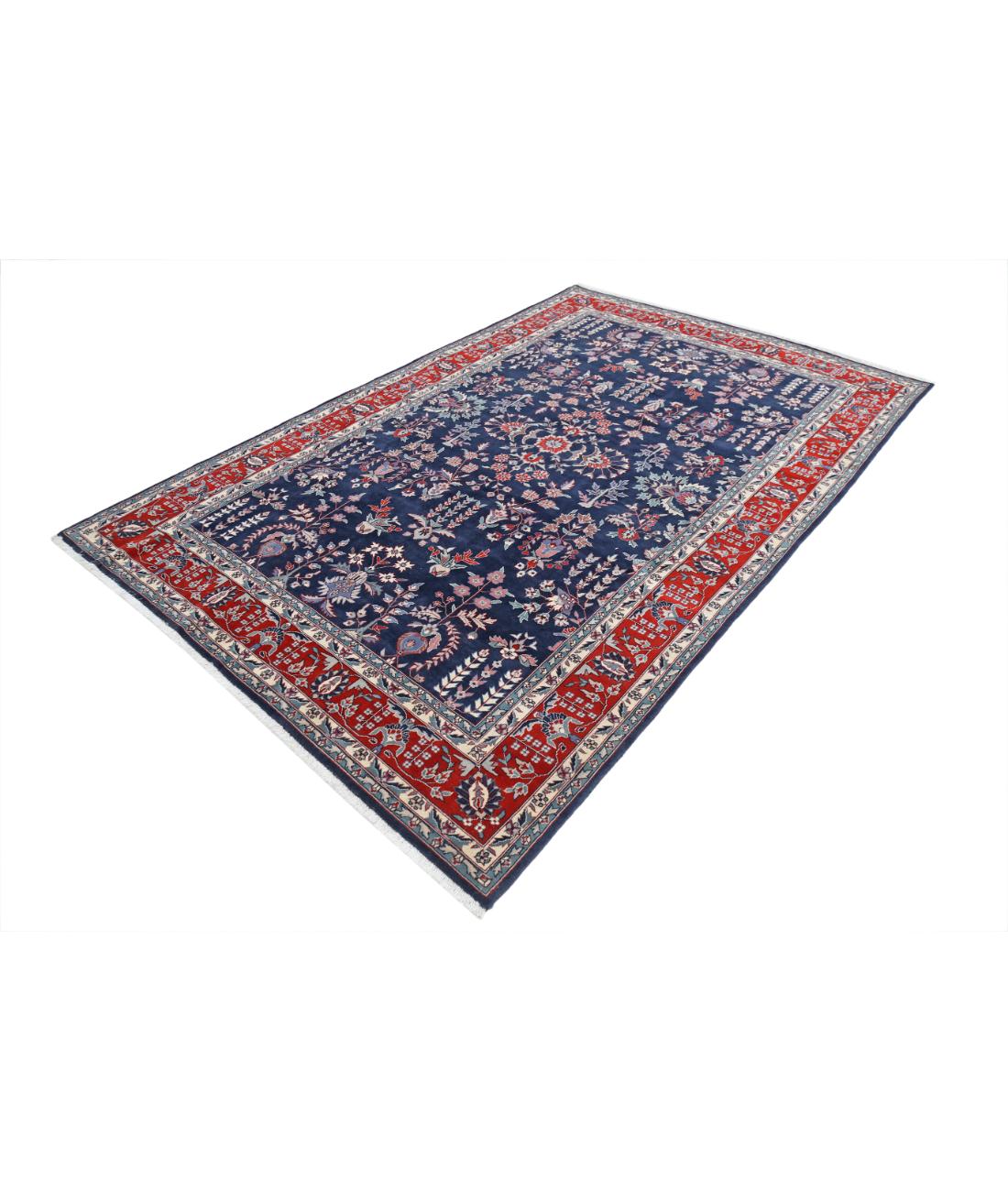 Heritage 6' 0" X 9' 1" Hand-Knotted Wool Rug 6' 0" X 9' 1" (183 X 277) / Blue / Red