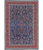 Heritage 6' 0" X 9' 1" Hand-Knotted Wool Rug 6' 0" X 9' 1" (183 X 277) / Blue / Red